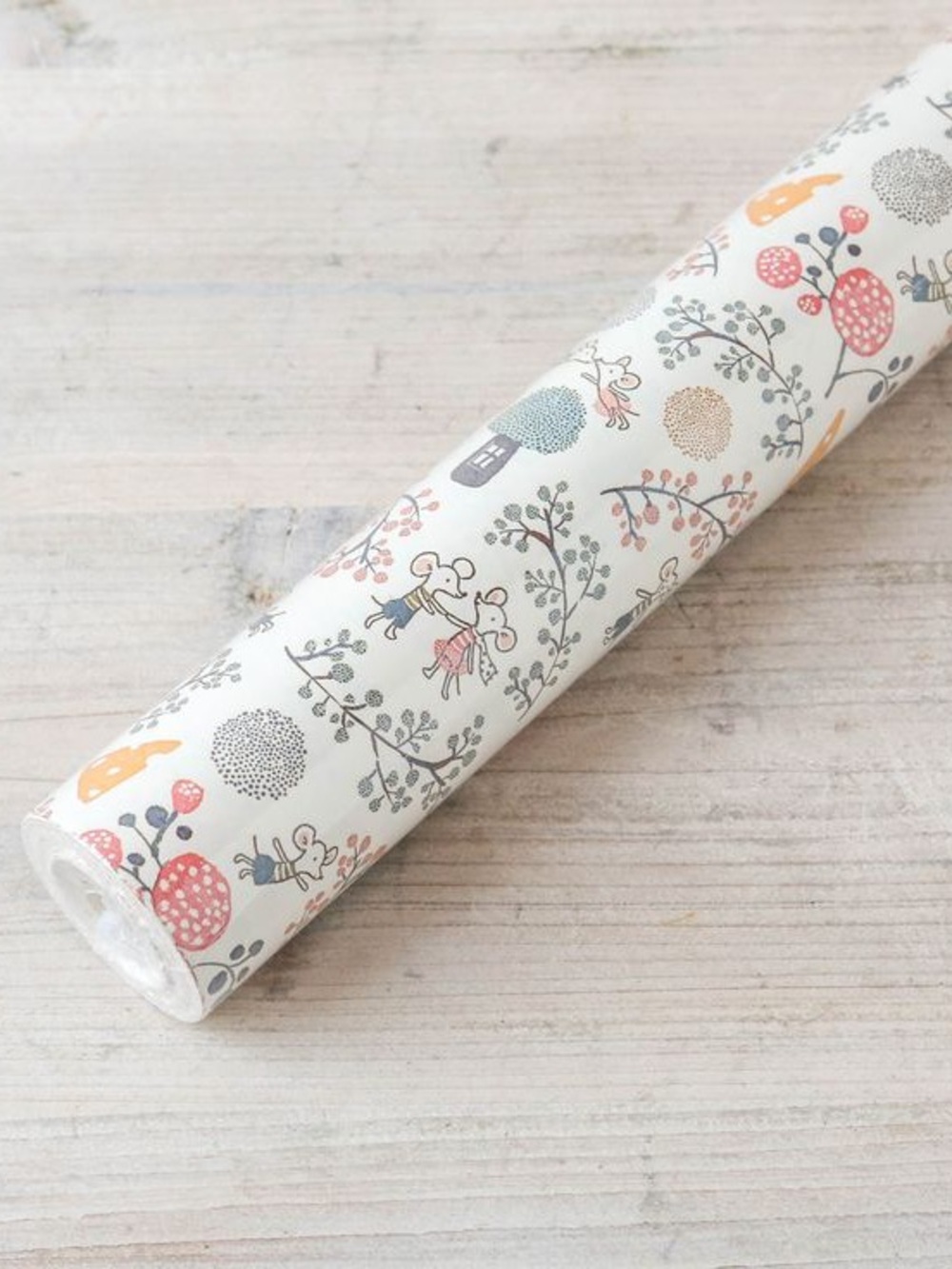 Maileg retired mouse party wrapping paper - White with Pastel Accents